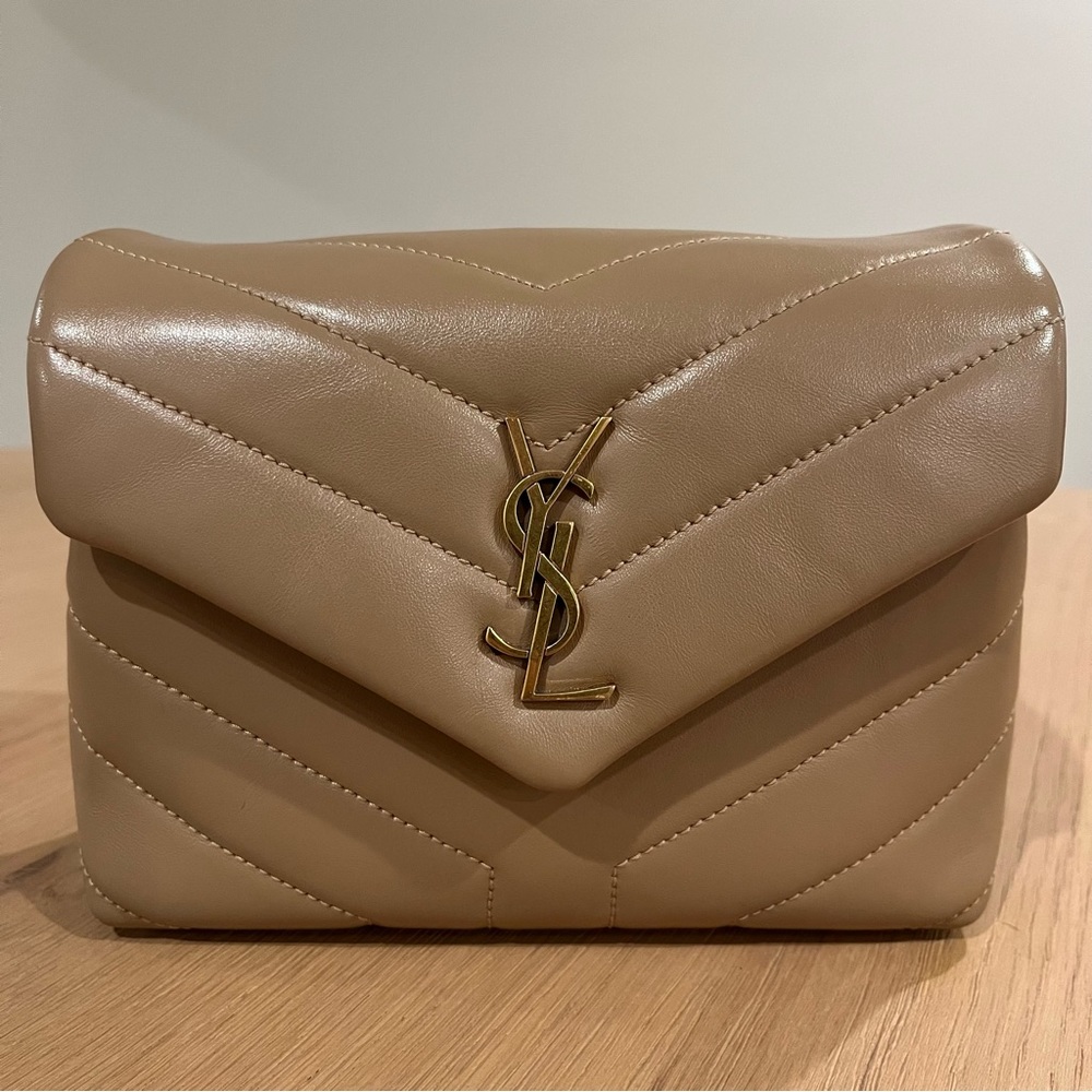 SAINT LAURENT Toy LouLou - Quilted Leather - Beige